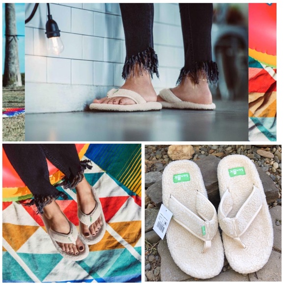 sanuk furreal flip flops